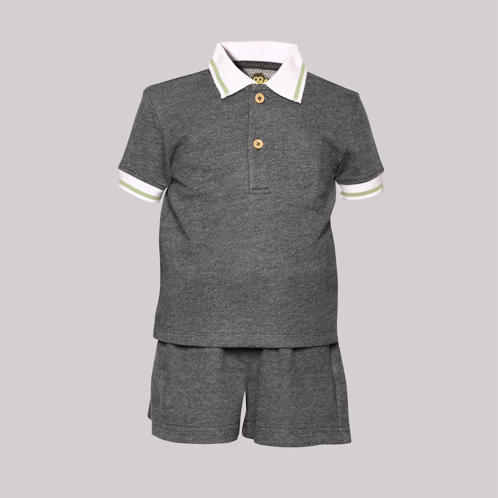 
                      
                        PocoMico 100% Cotton Grey Boys Co-ord Set
                      
                    