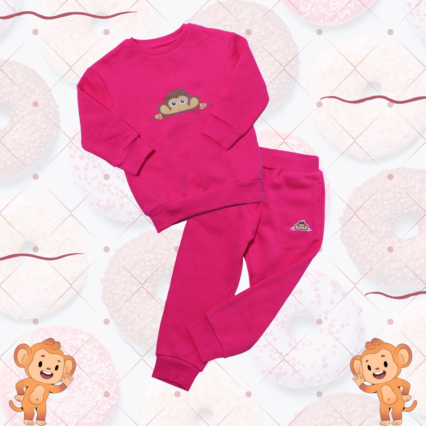 hot-pink-kids-unisex-track-set-sweatshirt-jogger-gleece-winter-warm-pocomico
