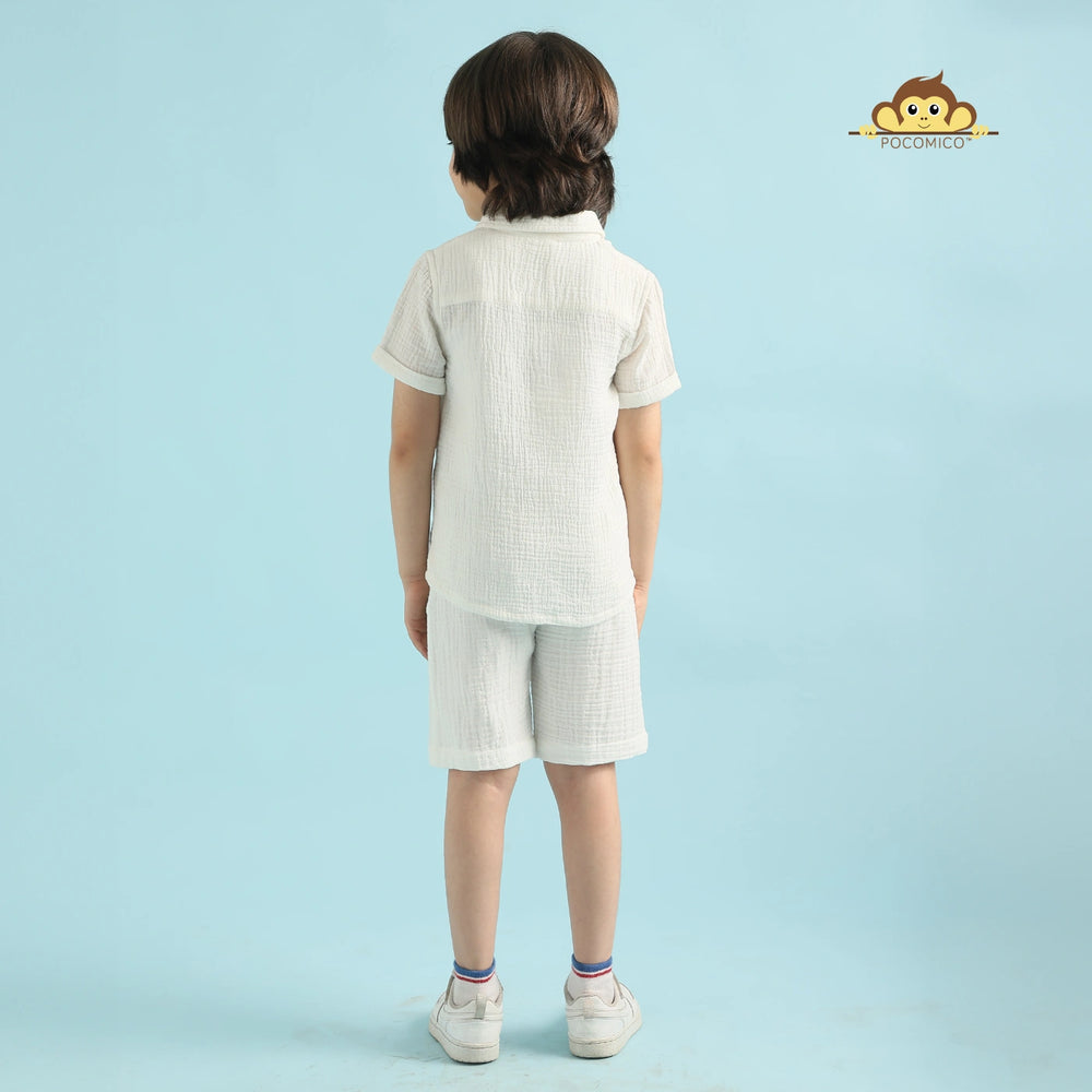 
                  
                    POCOMICO + Ocean Explorer + Co-ord + Set + nautical + embroidery + kids +
Shirt + white + short + casual + formal + fun + play + date + birthday  smart + casual + summer + comfy + soft


                  
                