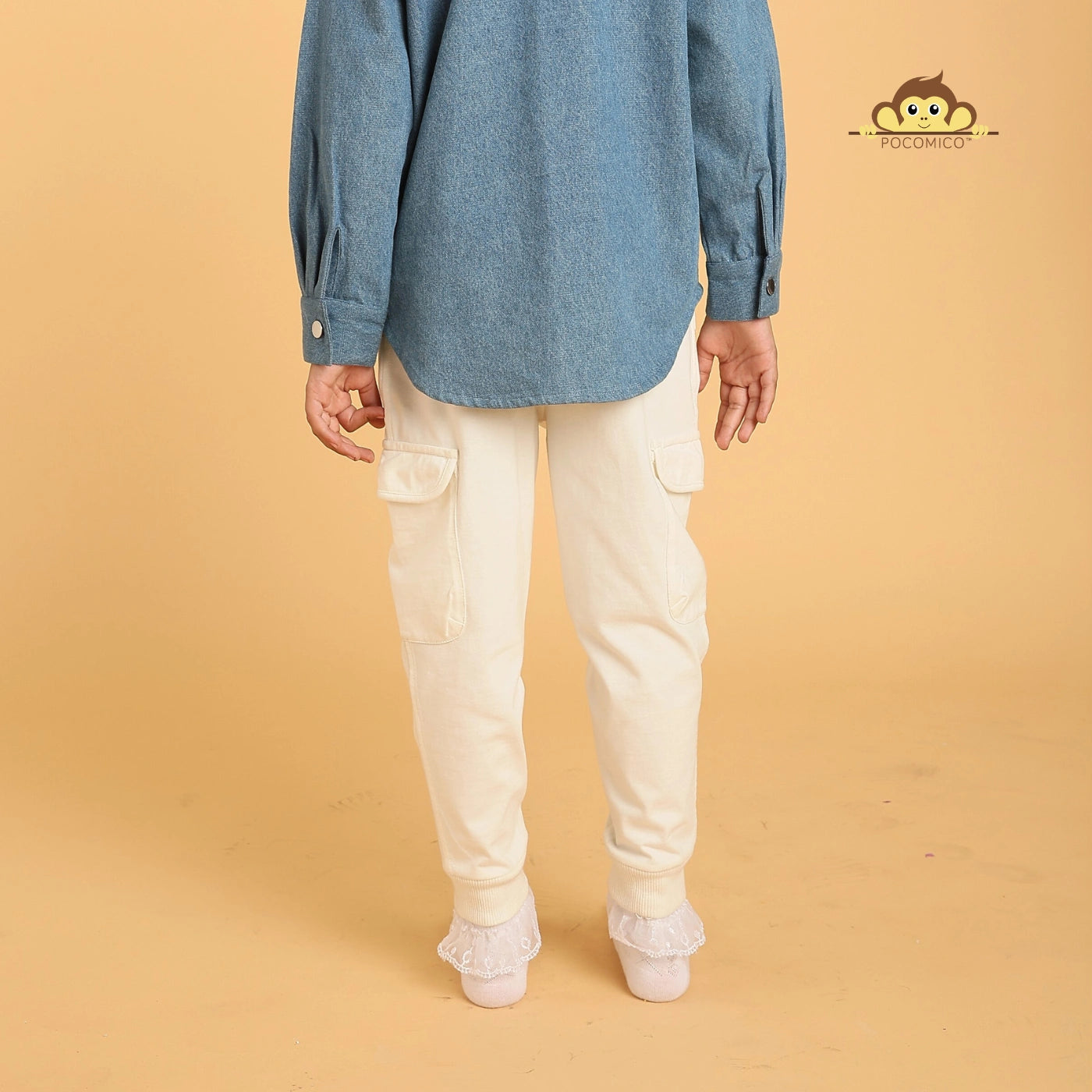 POCOMIC Crystal White Innovative Cargo Joggers GOTS COTTON 