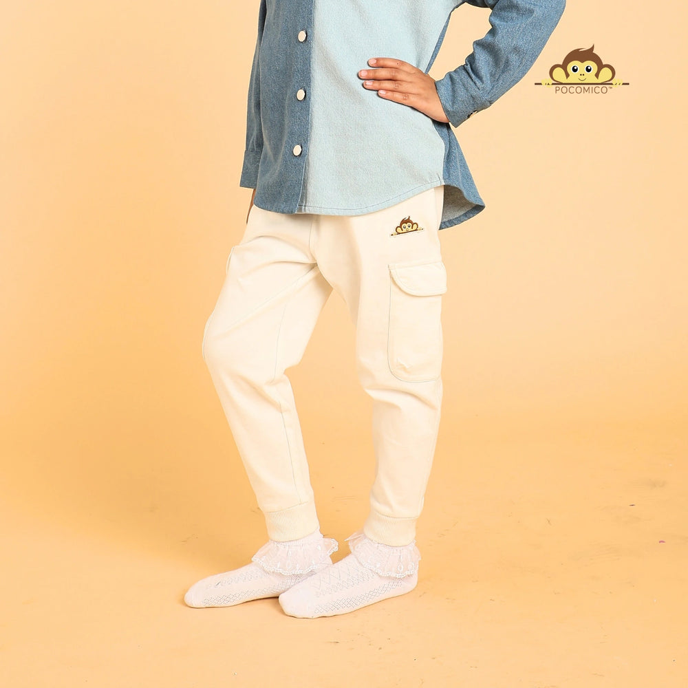 
                  
                    POCOMIC Crystal White Innovative Cargo Joggers GOTS COTTON 
                  
                
