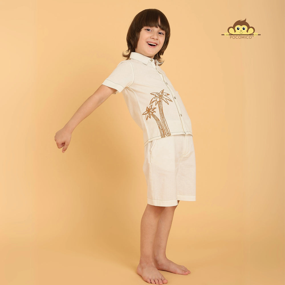 
                  
                    boy + set + coord + short + short + cuban + collar + summer + cotton + smart + casual + play + date + fun + event + formal + top + bottom + palm _ tree + soft + party + kids + POCOMICO

                  
                