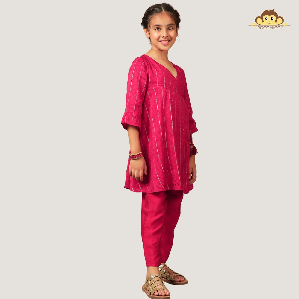 
                  
                    angrakhan+girl+kurta+set+wedding+diwali+ethnic+indian+pink+red+chanderi+pocomico
                  
                