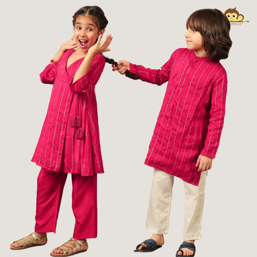 
                  
                    angrakhan+girl+kurta+set+wedding+diwali+ethnic+indian+pink+red+chanderi+pocomico
                  
                