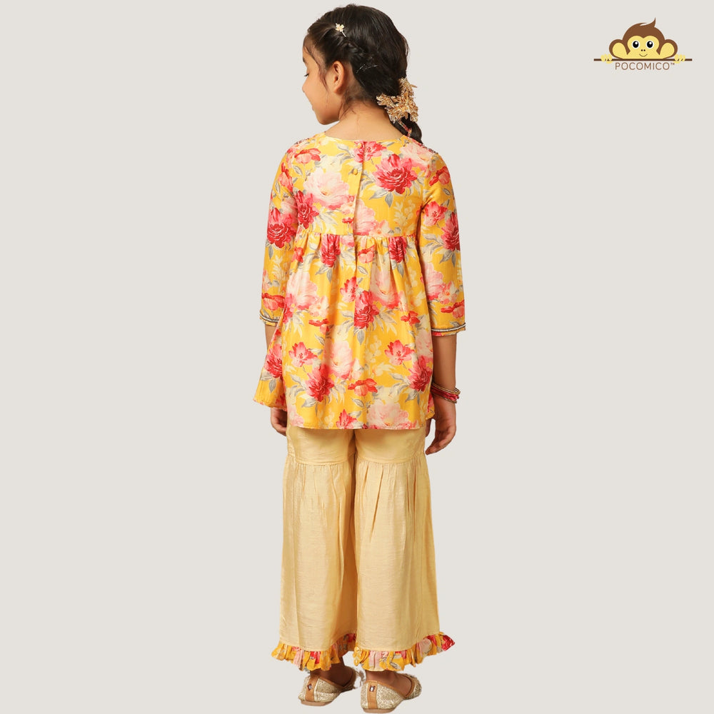 
                  
                    shafron+Sharara+Set+Cotton.100%+BCI+certified+Cotton++Embroidered+Set+paired+festivewear+weddingwear+soft+floral+pajama+cotton+beautiful+comfortable+perfect+pink+POCOMICO

                  
                