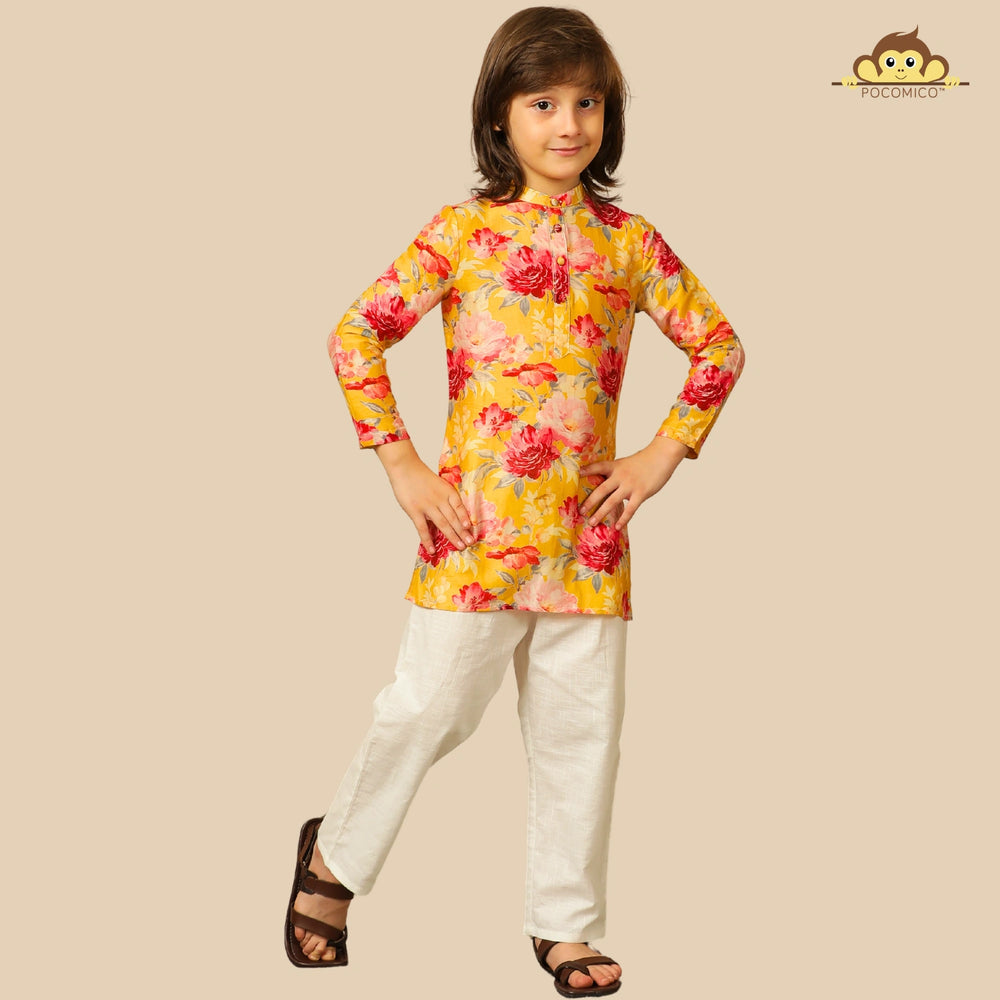 
                  
                    yellow-ivory-floral-kurta-pajama-boys-indian-festive-pocomico
                  
                