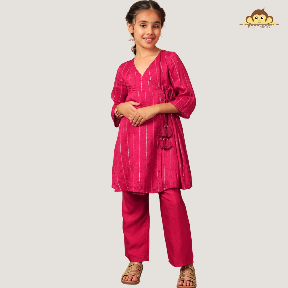 
                  
                    angrakhan+girl+kurta+set+wedding+diwali+ethnic+indian+pink+red+chanderi+pocomico
                  
                