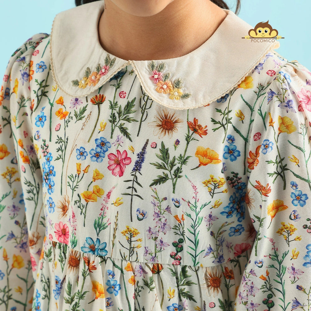
                  
                    colorful dress + flower dress + Peter Pan collar dress + full sleeves flower dress + flowerful girl dress + dress for cute girl + colorful+Secret+Garden+dress+for+girls+chasing+butterflies+Pocomico+floral+print+dress+with+Peter+Pan+collar+comfortable+chanderi+fabric+dress+for+cute+girls+full+sleeves+flowerful+dress
                  
                