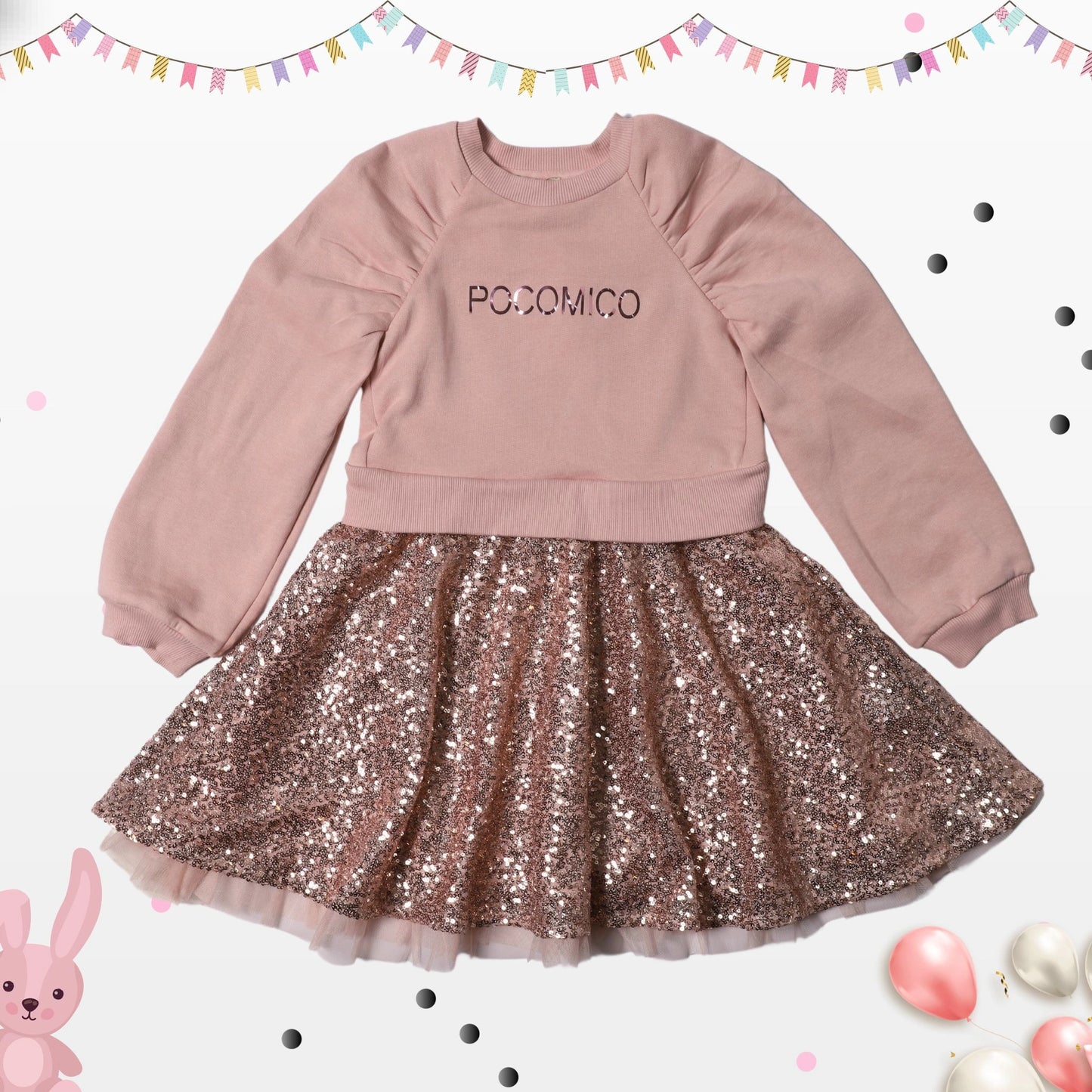 dress-sequin-baby pink-nude-dress-winter-sweatshirt-fleece-girl-kids-pocomico-mesh-tulle