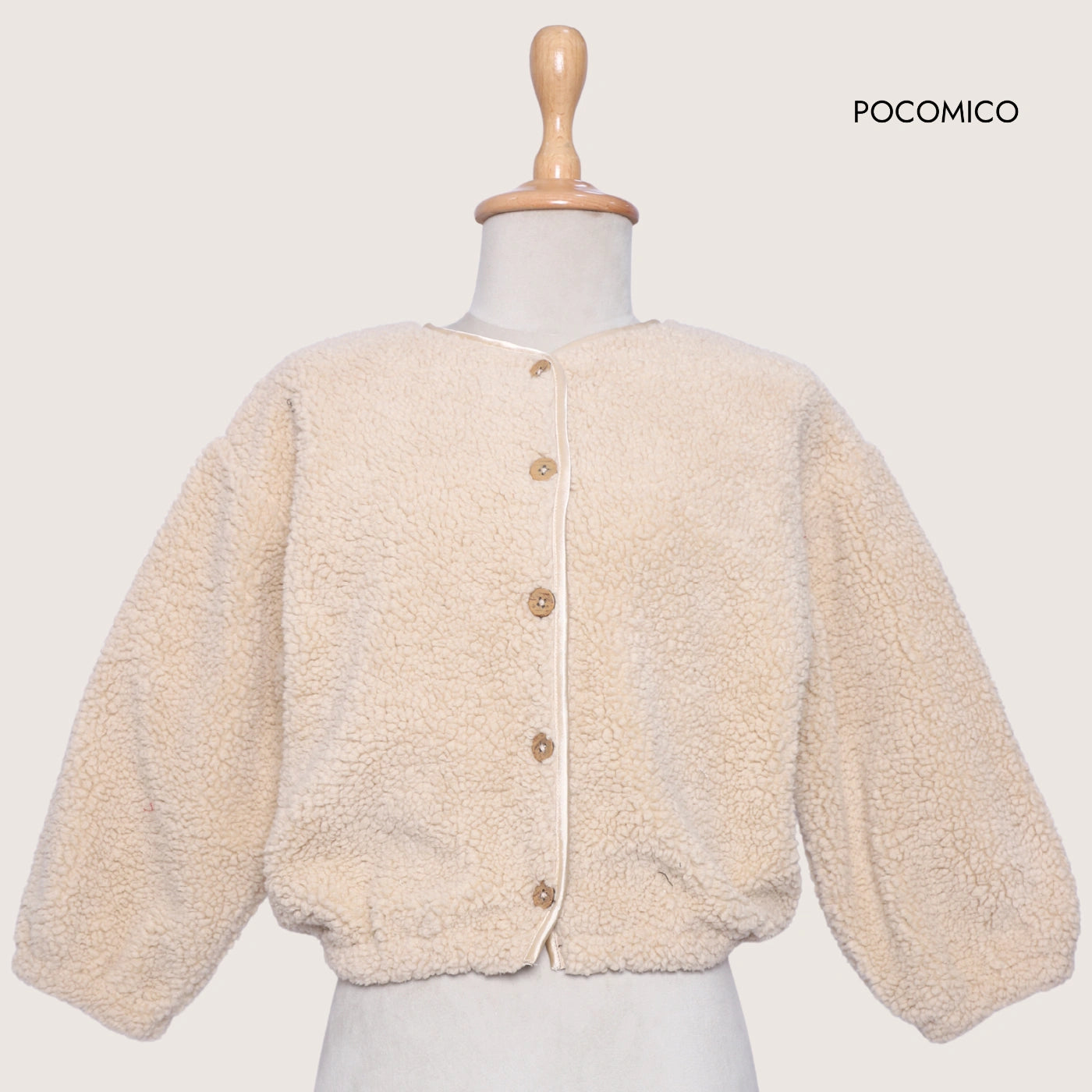 Beige+fleece+jacket+POCOMICO+boys+warm+insulated+winters+kid+wears+buttons