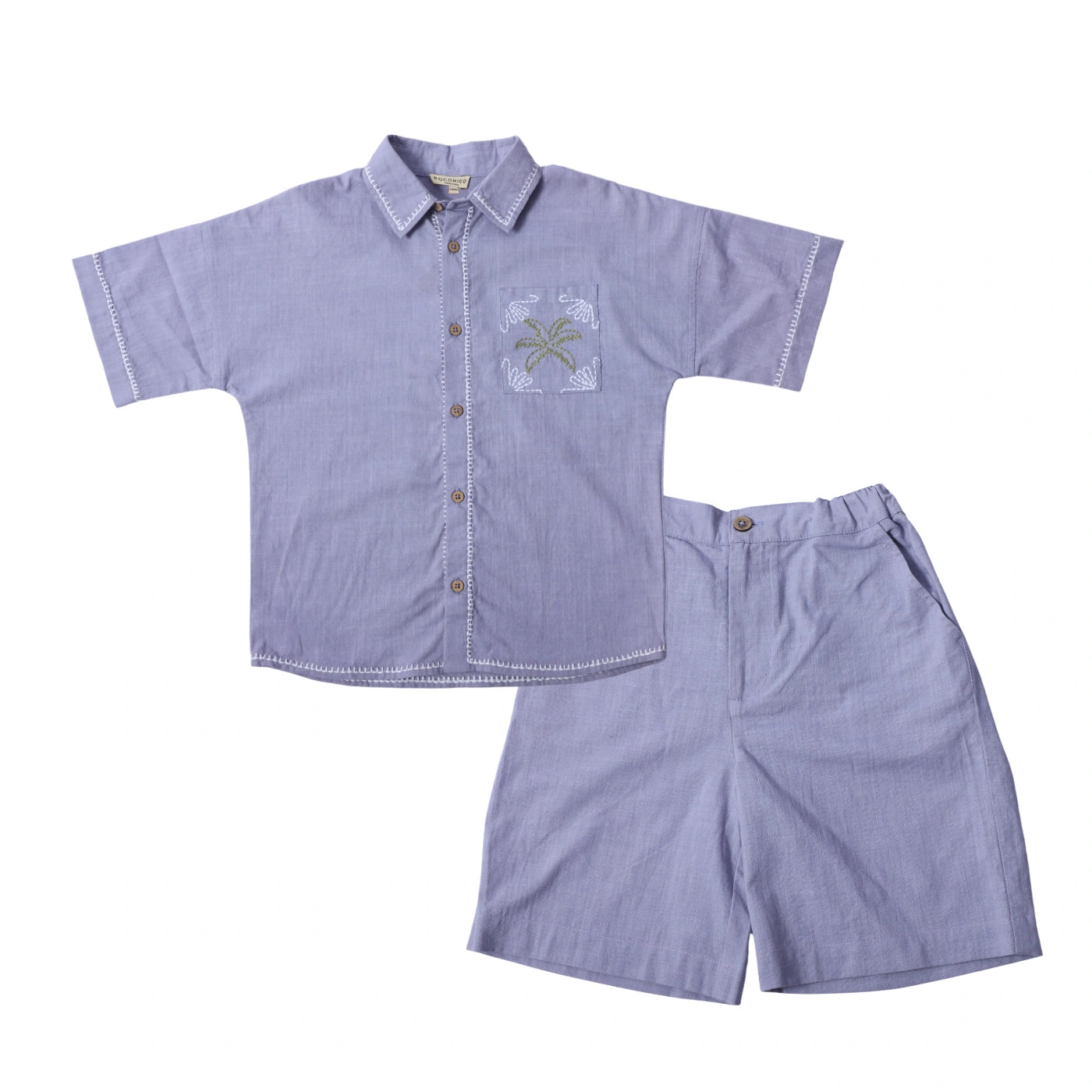 Pocomico Heritage Charm Co-ord Set + Boys + Outfit + Embroidered Cotton + Ensemble + Festive + casual + Lounge + Kids + Attire + Indo-Western Boys Fashion + Comfortable + Elegant Boys Co-ord + BCI Cotton Kids Set + Stylish Boys Occasion Wear + Breezy Boys Set