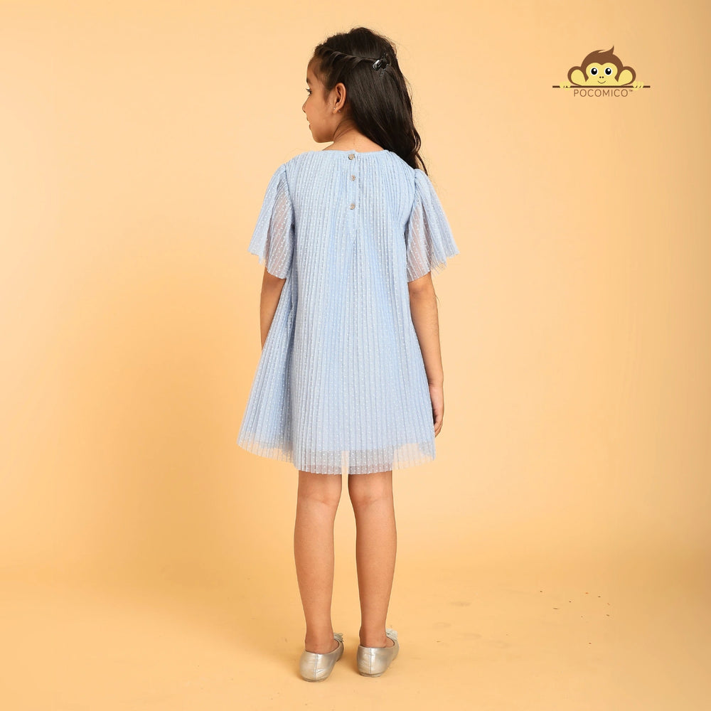 
                  
                    Bow Belle Mesh Dress by POCOMICO + soft mesh overlay + BCI cotton lining + girls fairy tale dress + dotted charm + bow detail + light and airy + perfect for birthday parties + special playdates + twirl-friendly outfit
                  
                