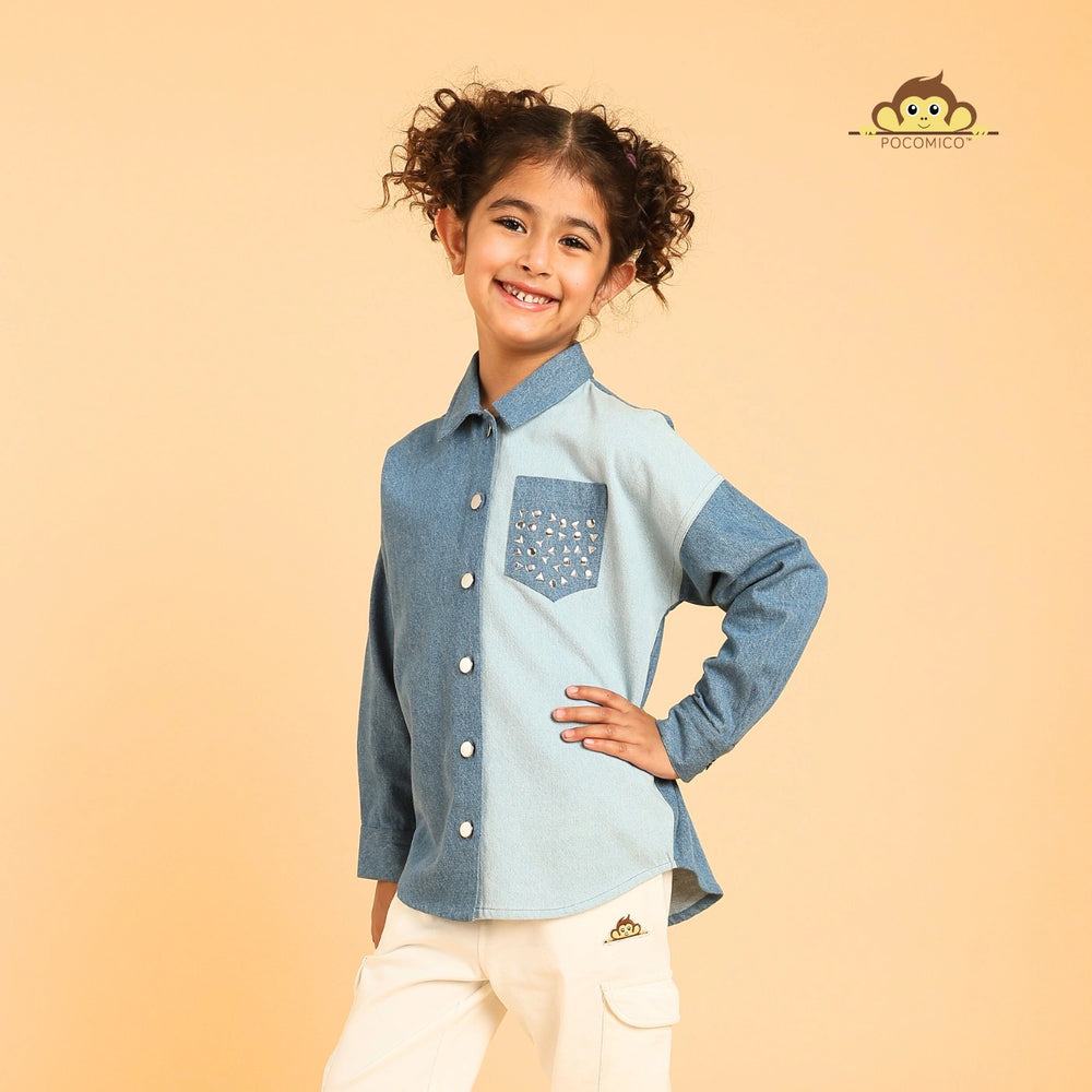 
                  
                    DENIM-TWO TONE-BLUE-STUDS-KIDS-UNISEX-POCOMICO
                  
                