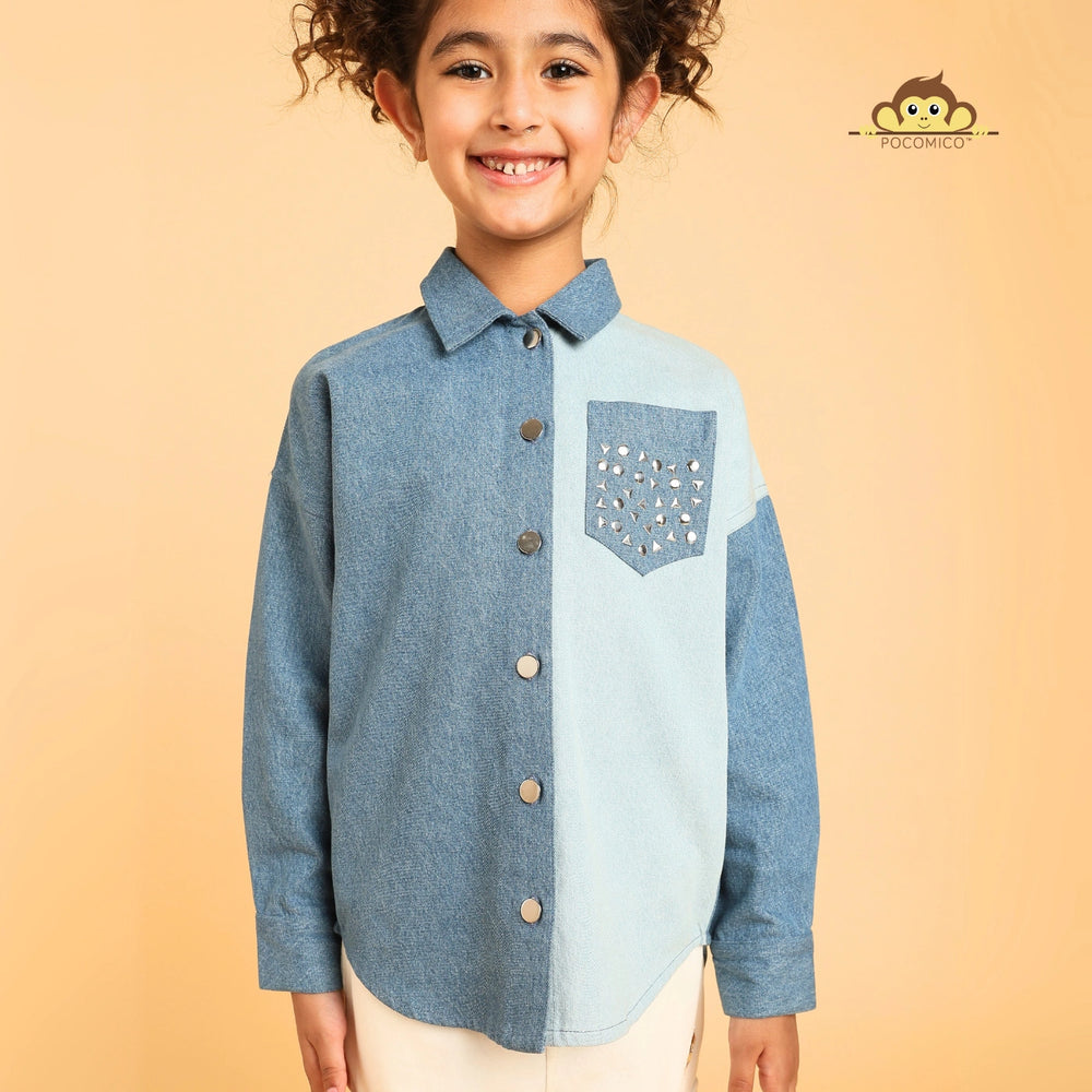
                  
                    DENIM-TWO TONE-BLUE-STUDS-KIDS-UNISEX-POCOMICO
                  
                