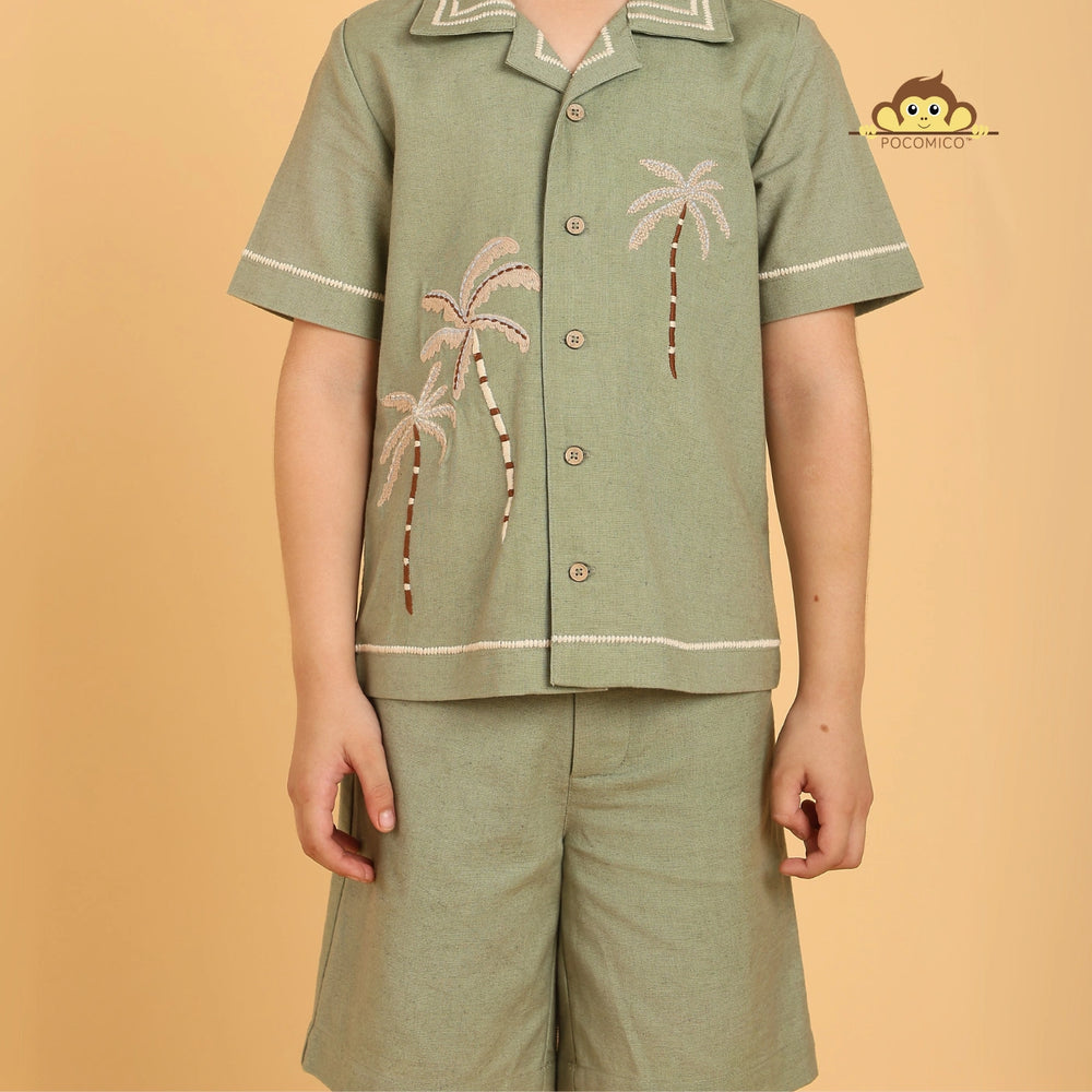 
                  
                    Tropical co-ord set + for boys
PocoMico co-ord set + palm tree embroidery
Island-inspired outfit + cotton fabric
Sage green set + breezy summer + POCOMICOwear
Cuban collar shirt + stylish shorts
Beach day outfit + vacation ready
Comfortable boyswear + breathable material
Summer co-ord set + relaxed fit
Trendy boyswear + tropical vibes
PocoMico clothing + island adventure  + POCOMICO
                  
                