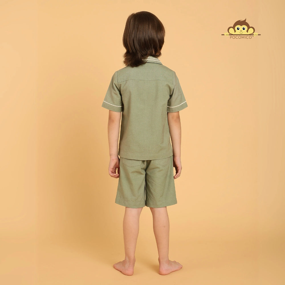 
                  
                    Tropical co-ord set + for boys
PocoMico co-ord set + palm tree embroidery
Island-inspired outfit + cotton fabric
Sage green set + breezy summer wear
Cuban collar shirt + stylish shorts
Beach day outfit + vacation ready
Comfortable boyswear + breathable material
Summer co-ord set + relaxed fit
Trendy boyswear + tropical vibes
PocoMico clothing + island adventure  + POCOMICO
                  
                