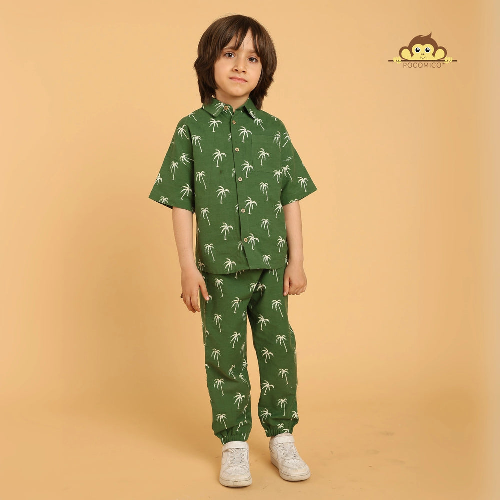 
                  
                    boy + set + coord + short + short + cuban + collar + summer + cotton + smart + casual + play + date + fun + event + formal + top + bottom + palm _ tree + soft + party + kids + green + POCOMICO


                  
                