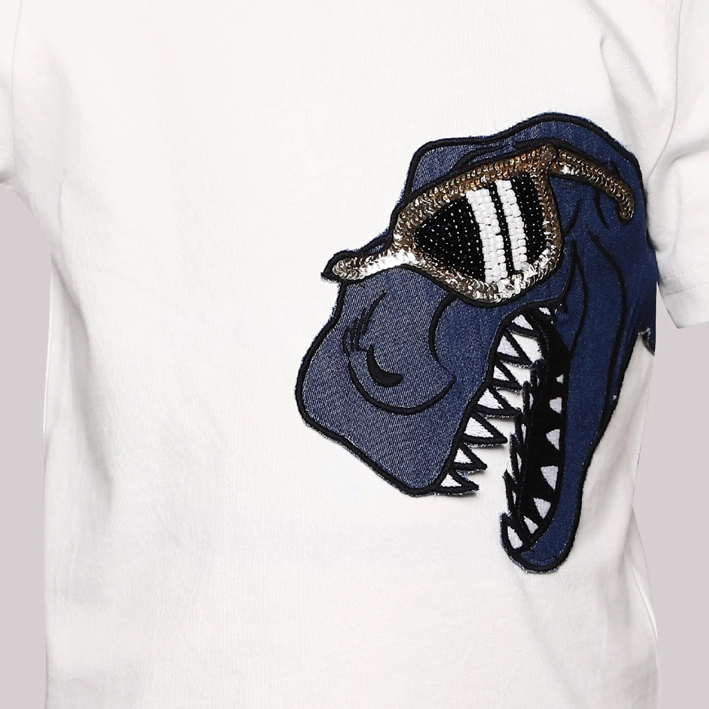 
                      
                        PocoMico 100% Cotton Be-dazzled Dino-mite T-shirt
                      
                    