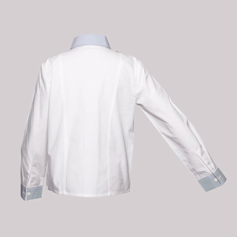 
                      
                        PocoMico Cotton Skyline Collar White Shirt
                      
                    