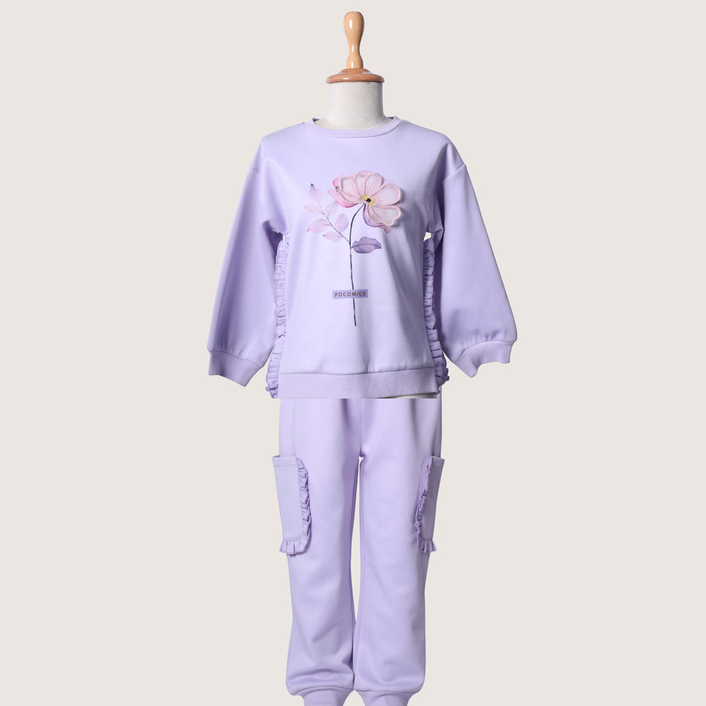 lilac-floral-girls-winter-set-warm-top-bottom-jogger-pullover-scuba-pocomico