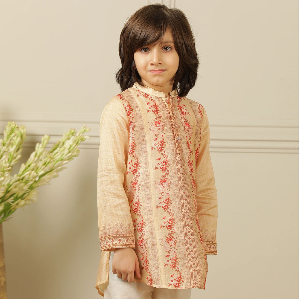 
                  
                    The kurta is lightweight and breezy, designed with a straight cut for a classic fit that keeps your little one comfortable all day.
                  
                