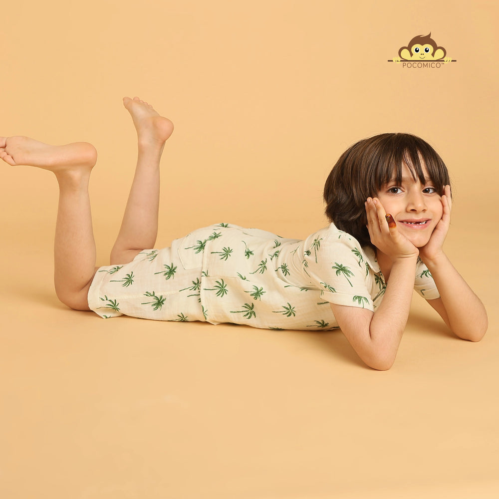 
                  
                    boy + set + coord + short + short + cuban + collar + summer + cotton + smart + casual + play + date + fun + event + formal + top + bottom + palm _ tree + soft + party + kids + POCOMICO

                  
                