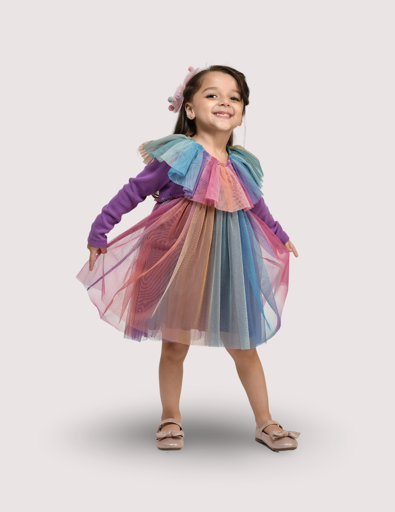 PocoMico Rainbow Party Mesh Dress